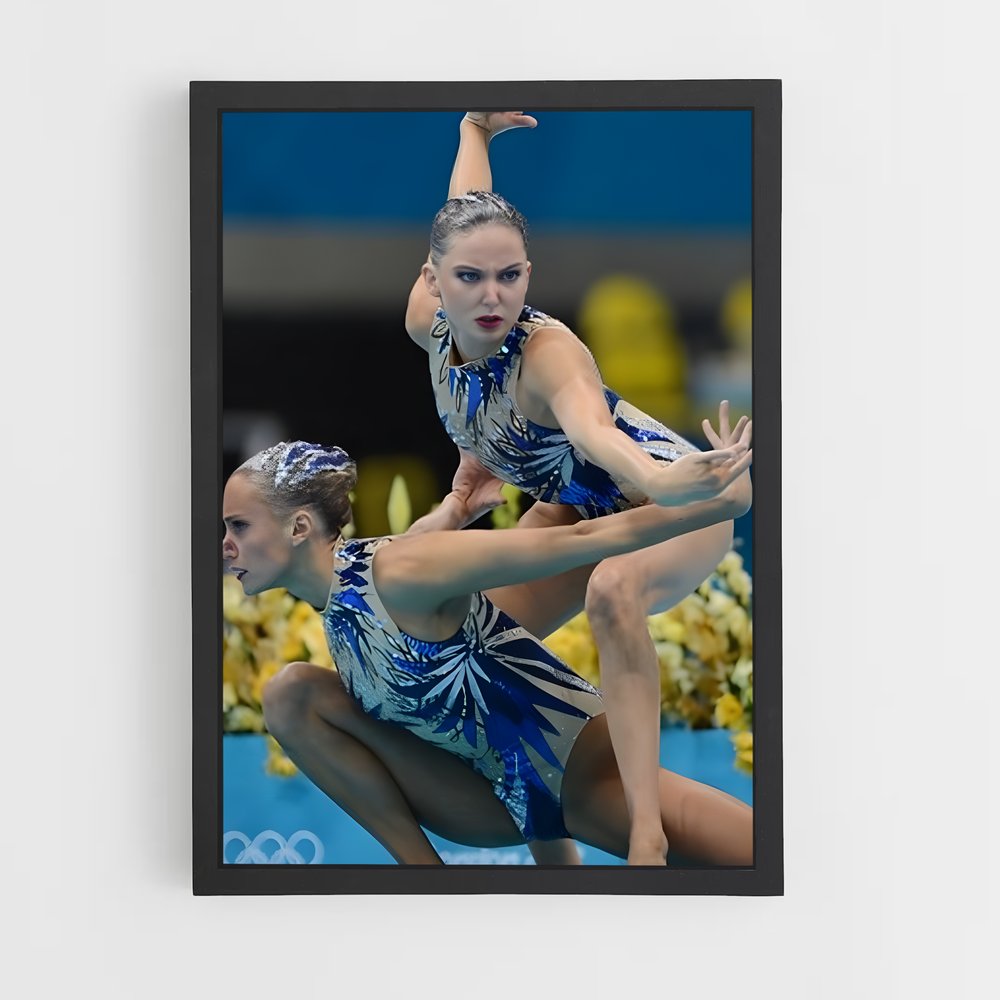 Poster Harmonie Gymnique – affiche Plongeon synchronisé (vue 2)